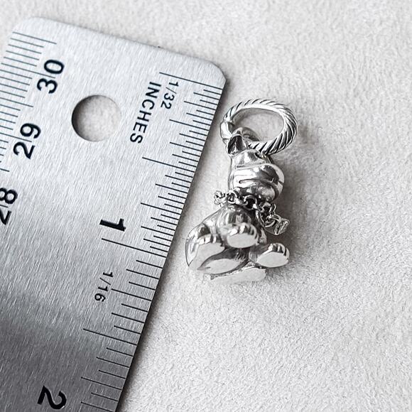 Brighton ARCHIE ABC Dog Charm Silver Plated Chain Collar Crystal Eyes - Picture 5 of 5